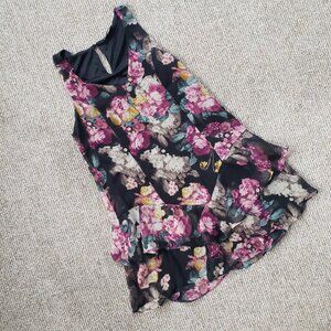 ASTR The Label Black Pink Floral Dress Women's XS - Small